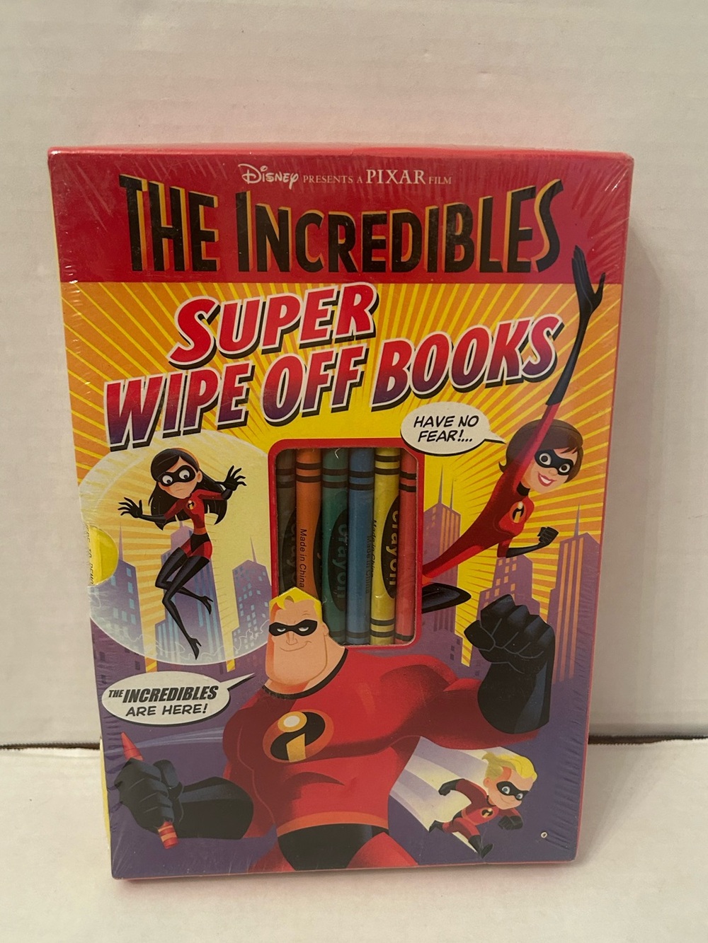 Disney The Incredibles Super Wipe Off Books - Red, Yellow, Black